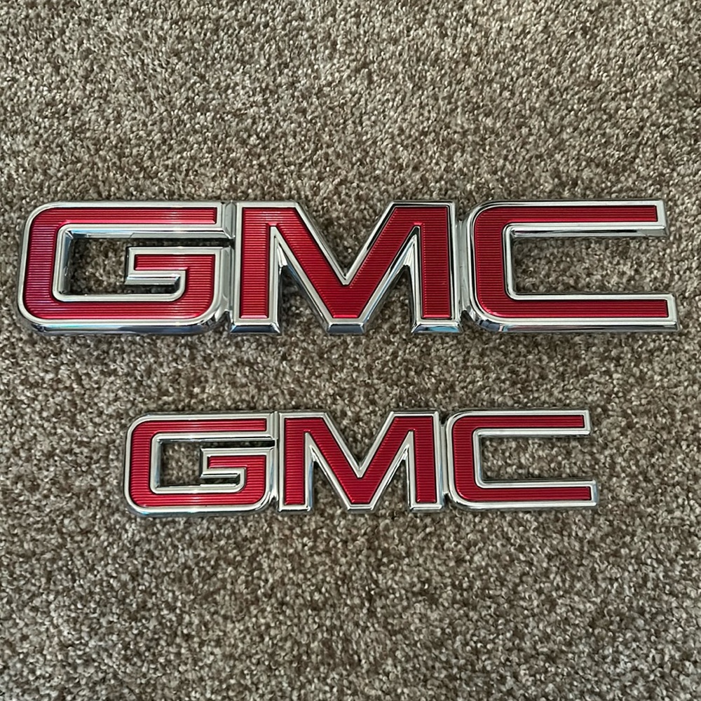 GMC red emblems for Terrian